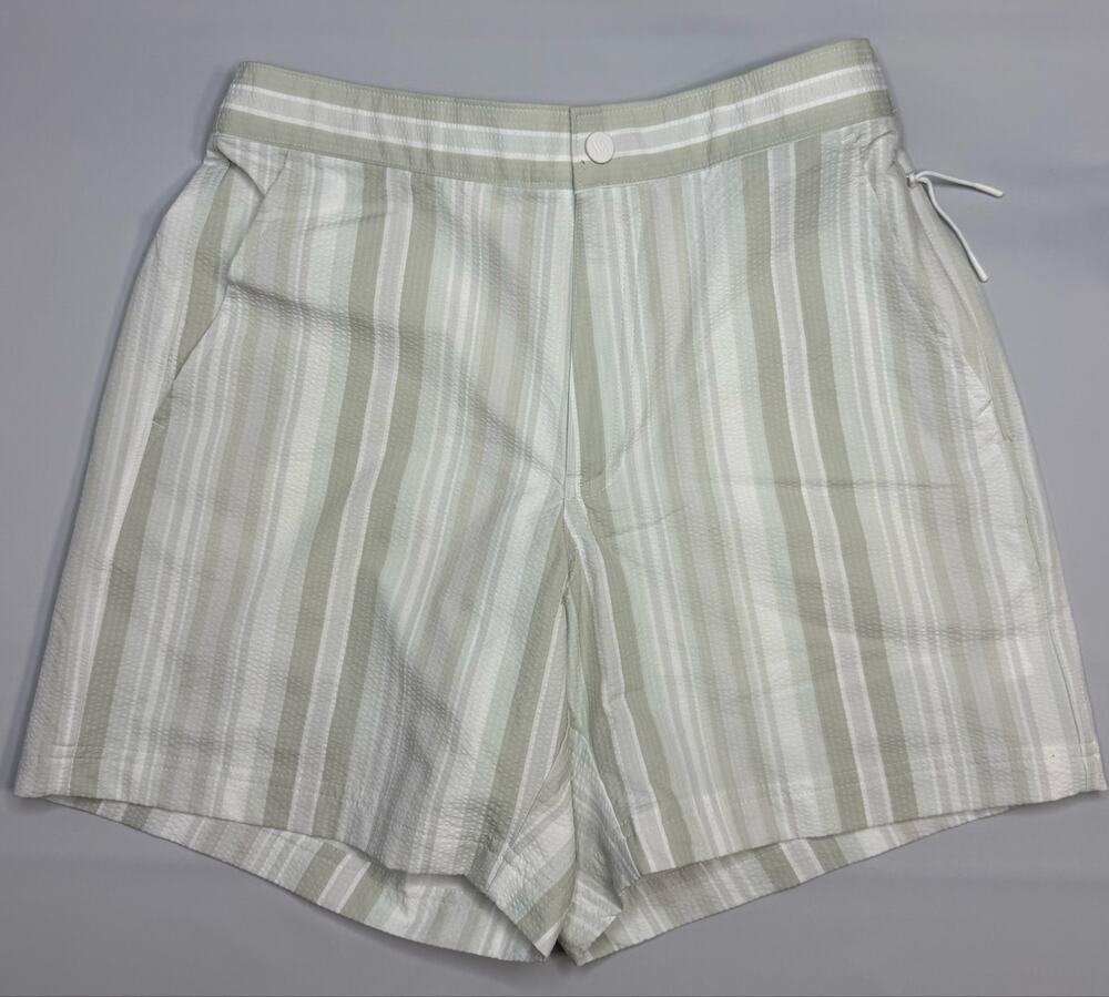 VRST Relaxed Fit Lined Shorts White Easy Stripe Men’s Small NWT